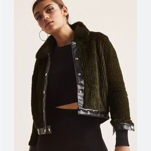 Goldie Faux Fur Bomber Jacket XS